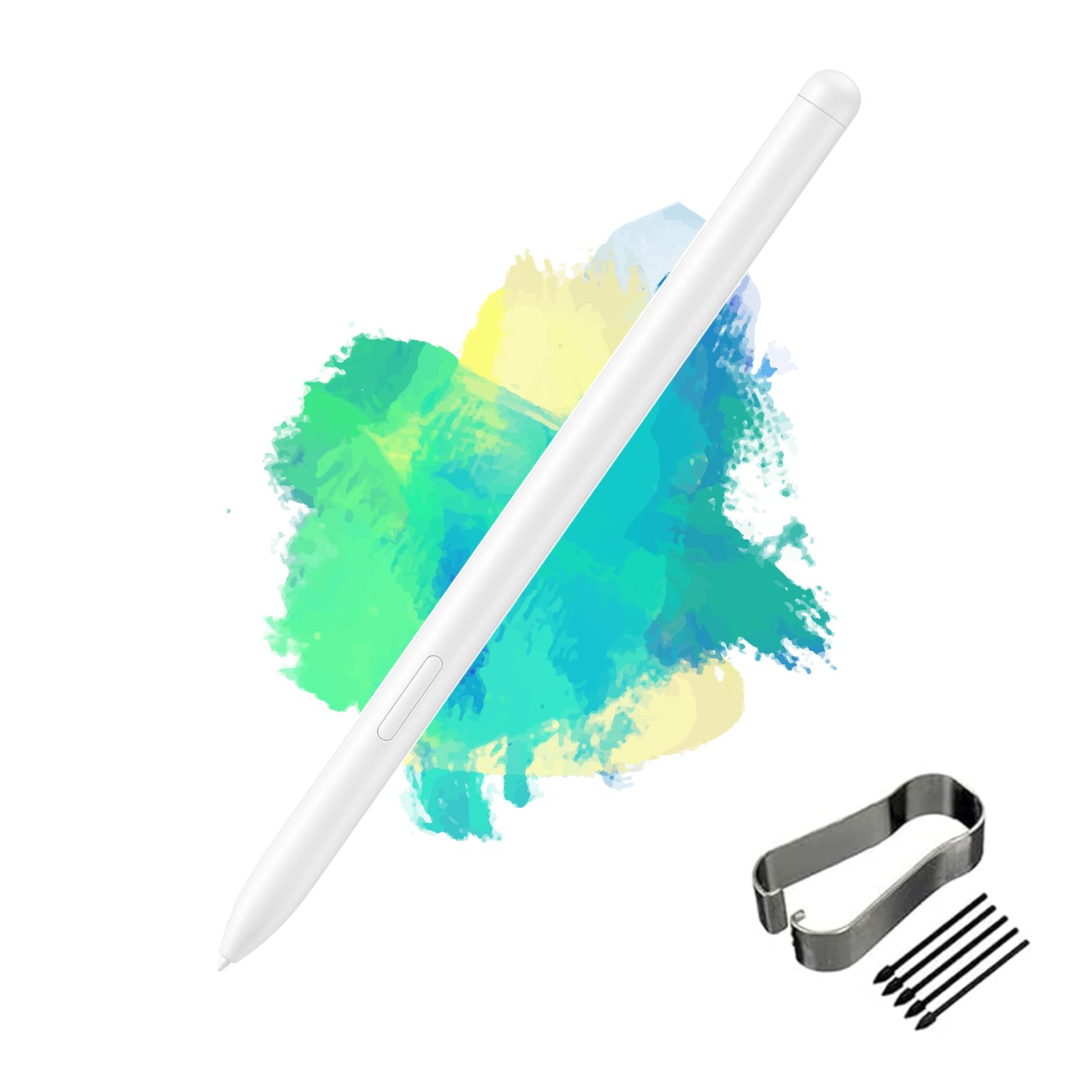 Stylet Galaxy Tab S10 FE haute précision avec plumes interchangeables sans Bluetooth blanc - 7