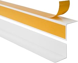 Quest Winkelleiste Kantenschutz Selbstklebend – Kunststoff PVC – für Innenecken – 50x50mm, 100cm, Weiß