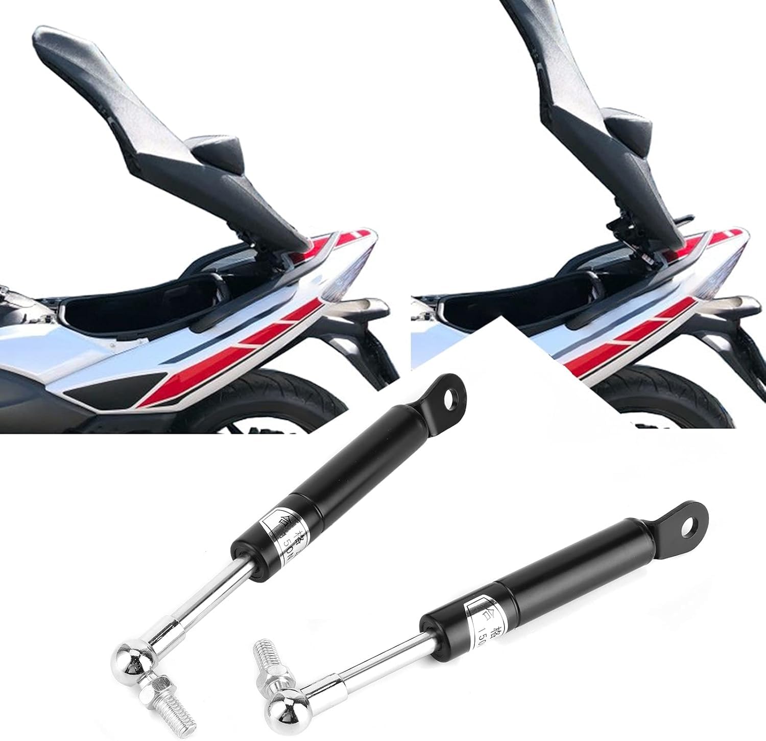 Aramox Bras de Levage de Siège de Moto, 2 Pièces, Alliage d'Aluminium, Ressort à Gaz, Compatible avec T-500/T-530