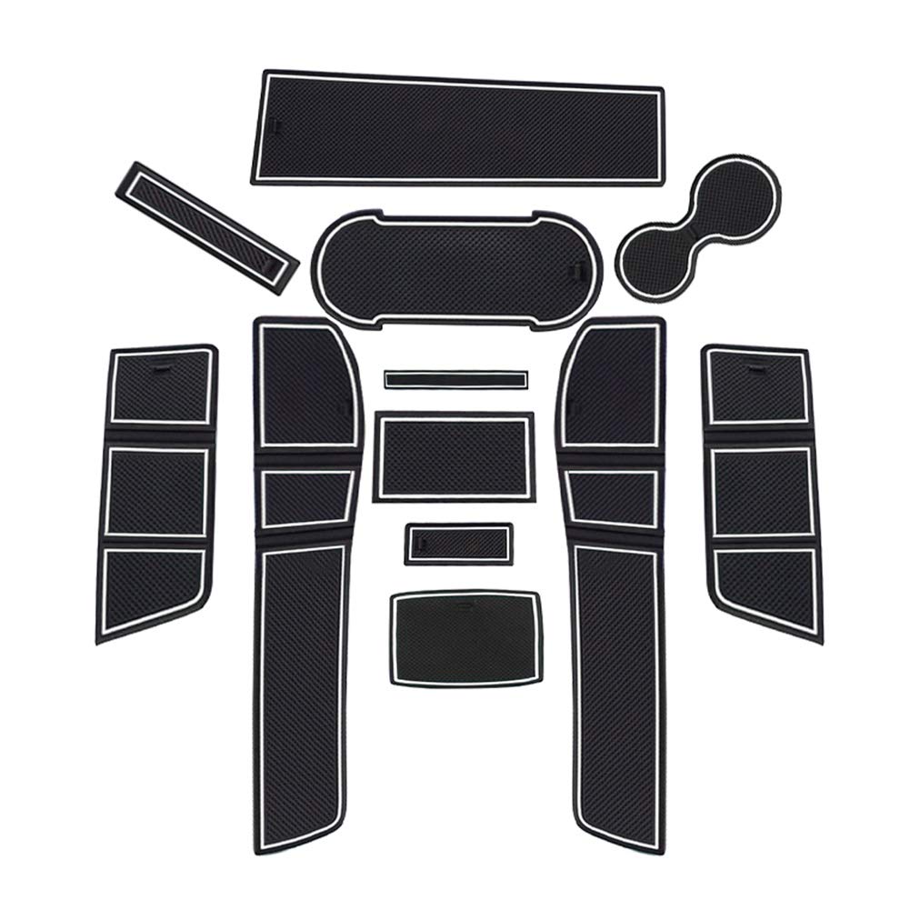 RUIYA Loen Cupra 5F 2017+ Car Mat Non-Slip Water Coaster, Floor Mat, 12 Pieces Car Interior (White)