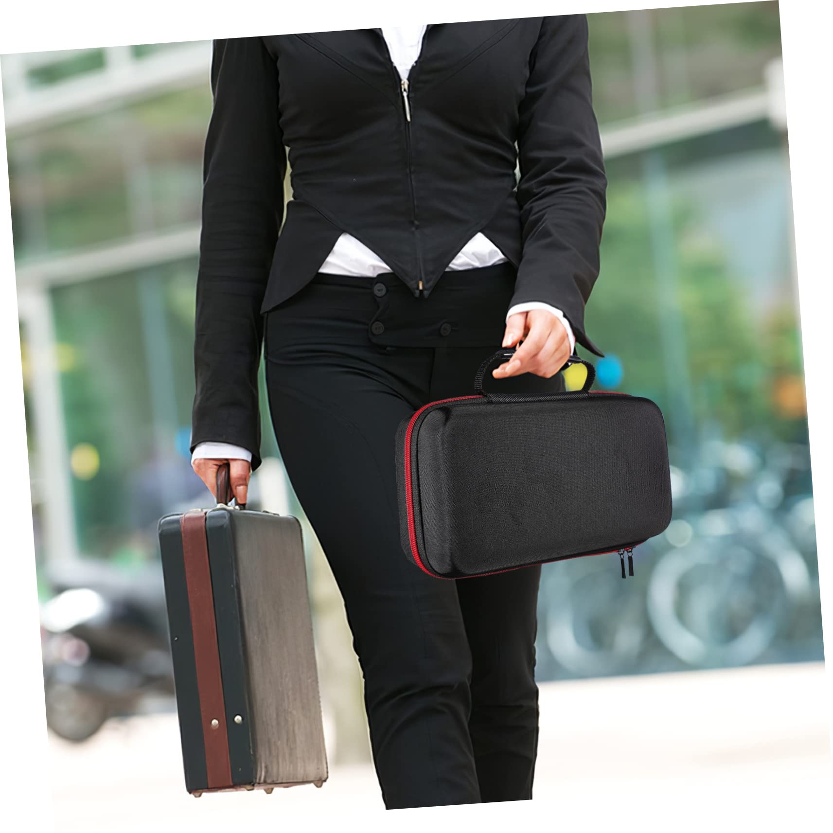 BESPORTBLE Box Microphone Storage Bag with Padded Sponge Case Zipper Closure Windscreen Covers Slip Rings Dual Sided Design for Microphones Accessories for Musicians and Podcasters