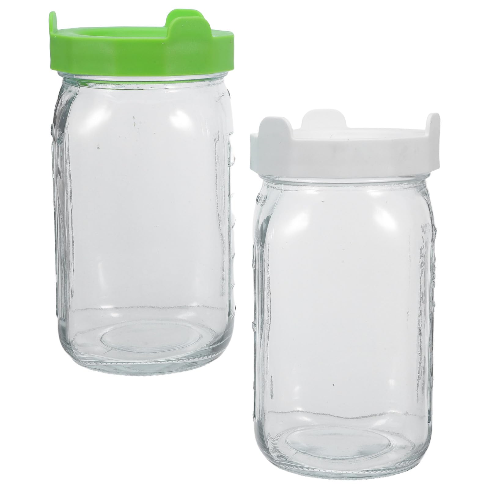 Lurrose 2 Pièces Kit de Germination avec Bocaux en Verre, Couvercles D'égouttage et Manchons Occultants pour Culture de Graines sur Plan de Travail, Germination des Graines