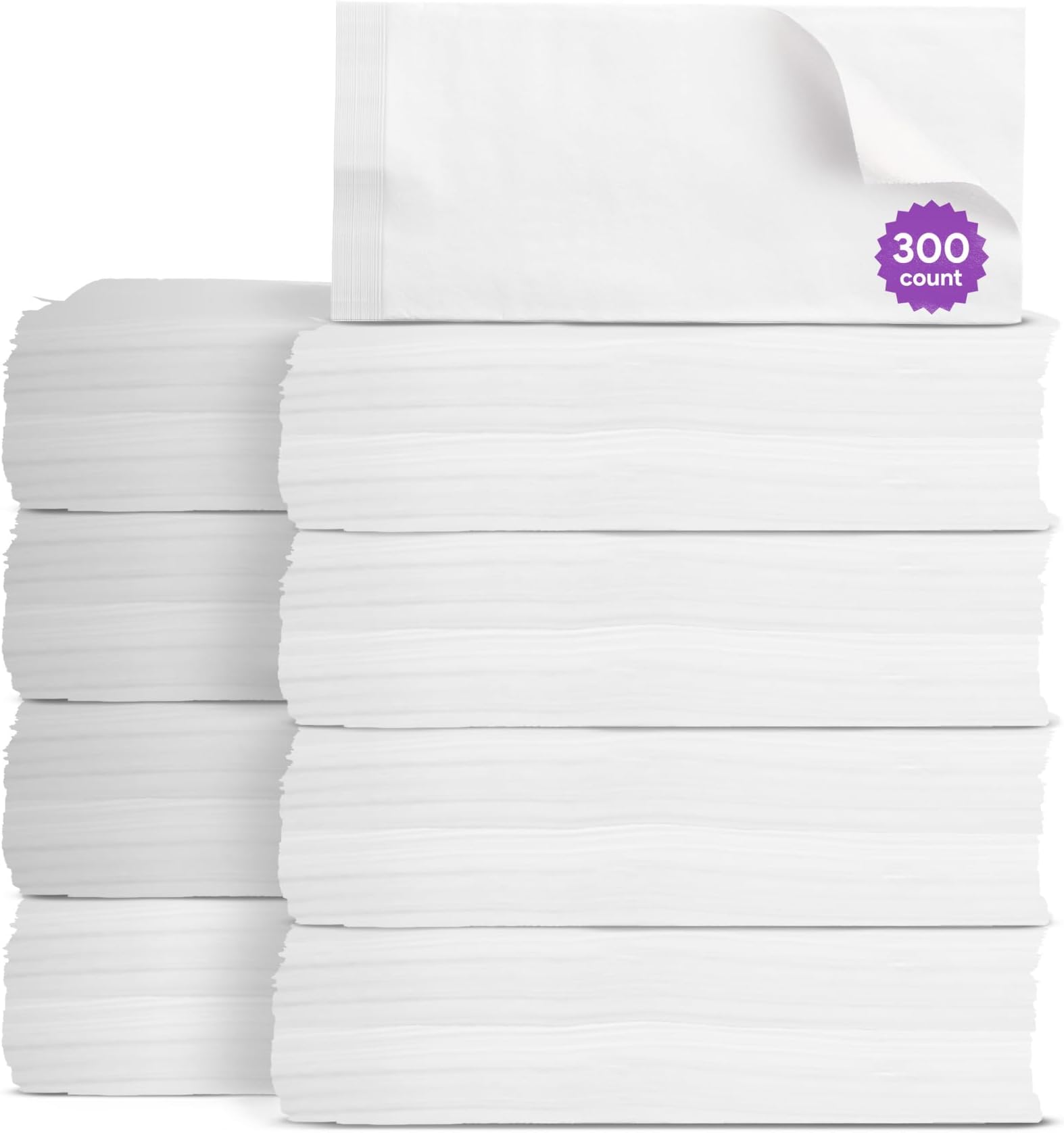 ProHeal Disposable Dry Wipes for Baby and Adults, 300 Count (10 Pack) - Ultra Soft Cotton Tissue Washcloths - 7" x 13" Travel Size -