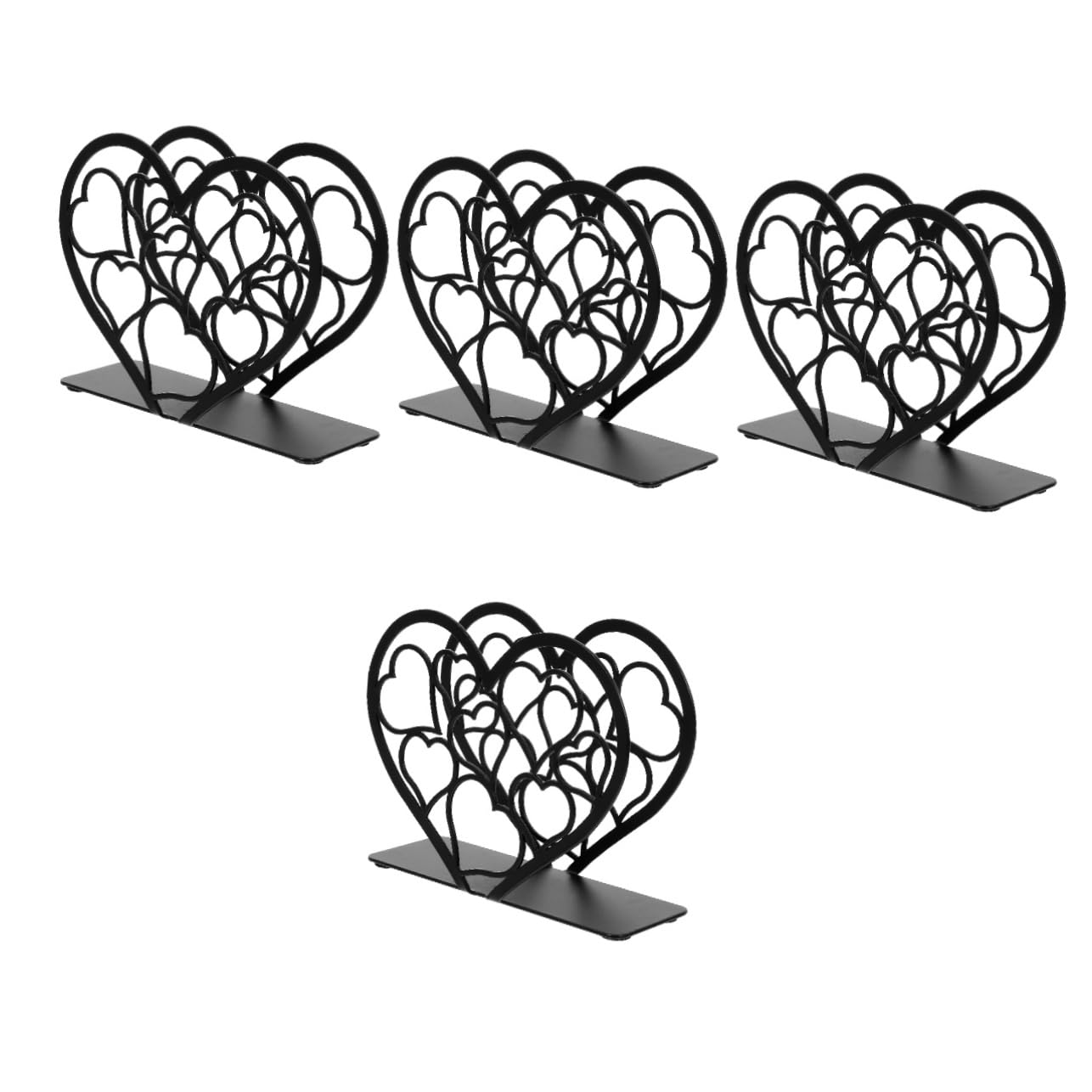 Ciieeo 4 Servilleteros De Metal Para San Valentín Adorno Creativo Para El Hogar O El Restaurante.