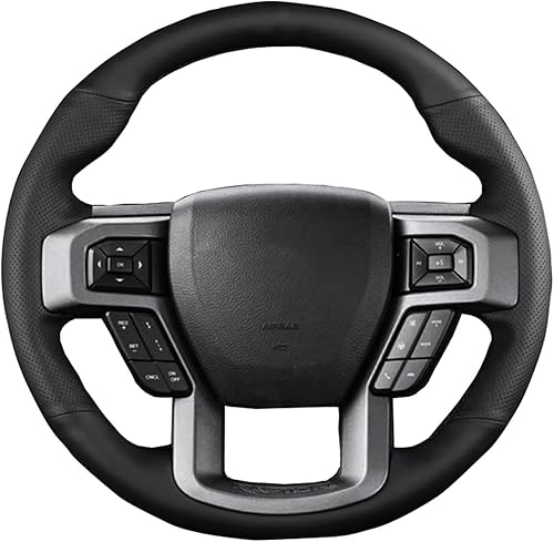 Funda original personalizada para volante de automóvil, compatible con Ford F-150 F150 King Ranch Lariat Platinum XL XLT 2015 2016 2017 Volant