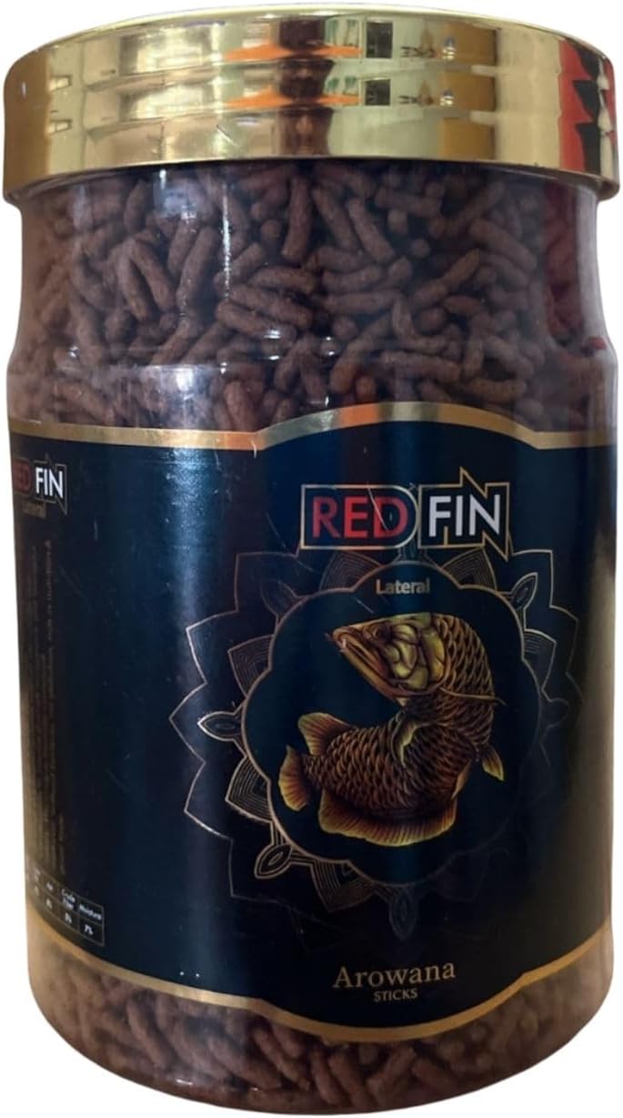 SF+ Red Fin Baby Fish Arowana Food Sticks | Supports Muscle Growth, Immune Function, and Vitality (200gms, Small Pellets)
