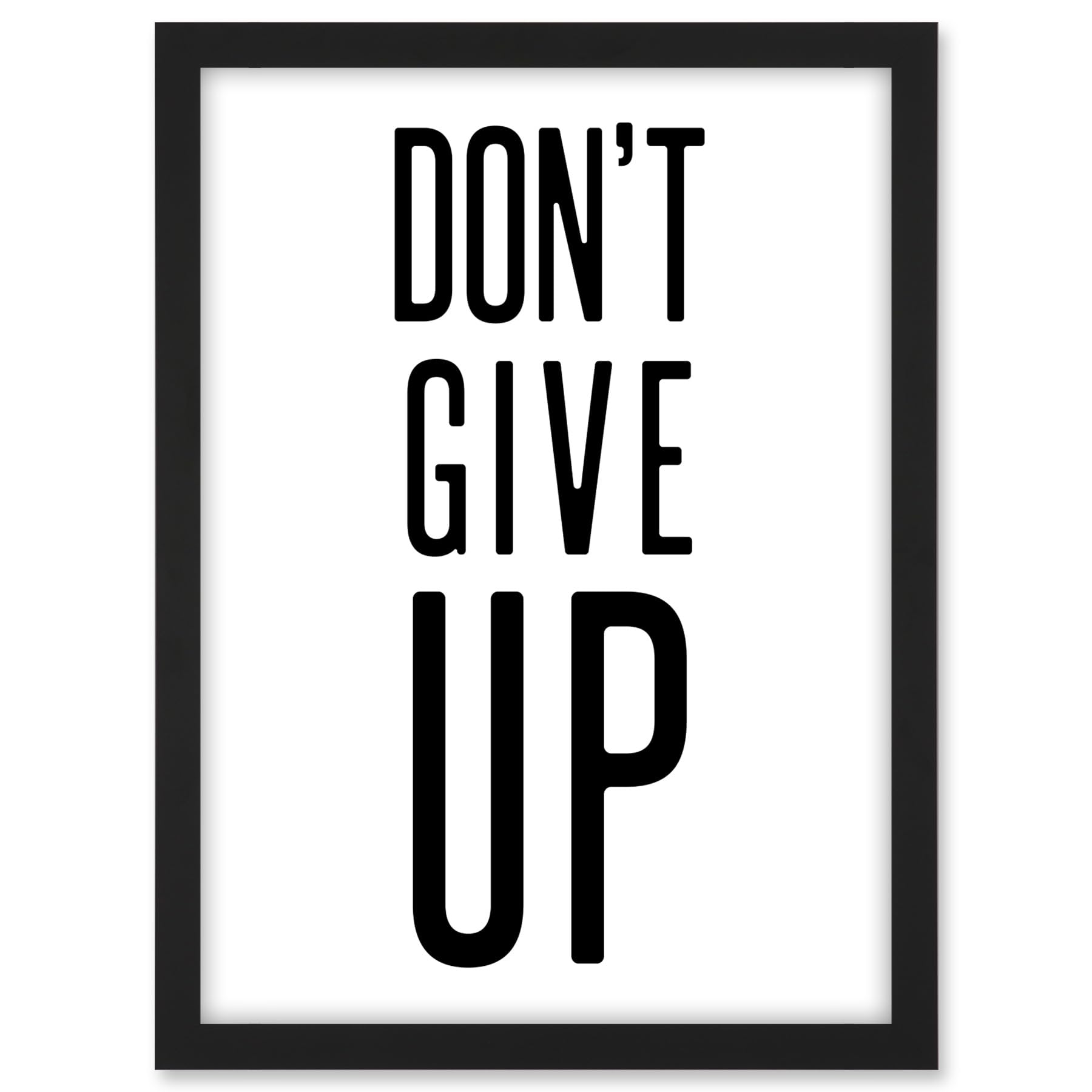 Artery8 Exercise Inspiration Don't Give Up Exercise Work Out Motivation Gym Aesthetic Artwork Framed A3 Wall Art Print