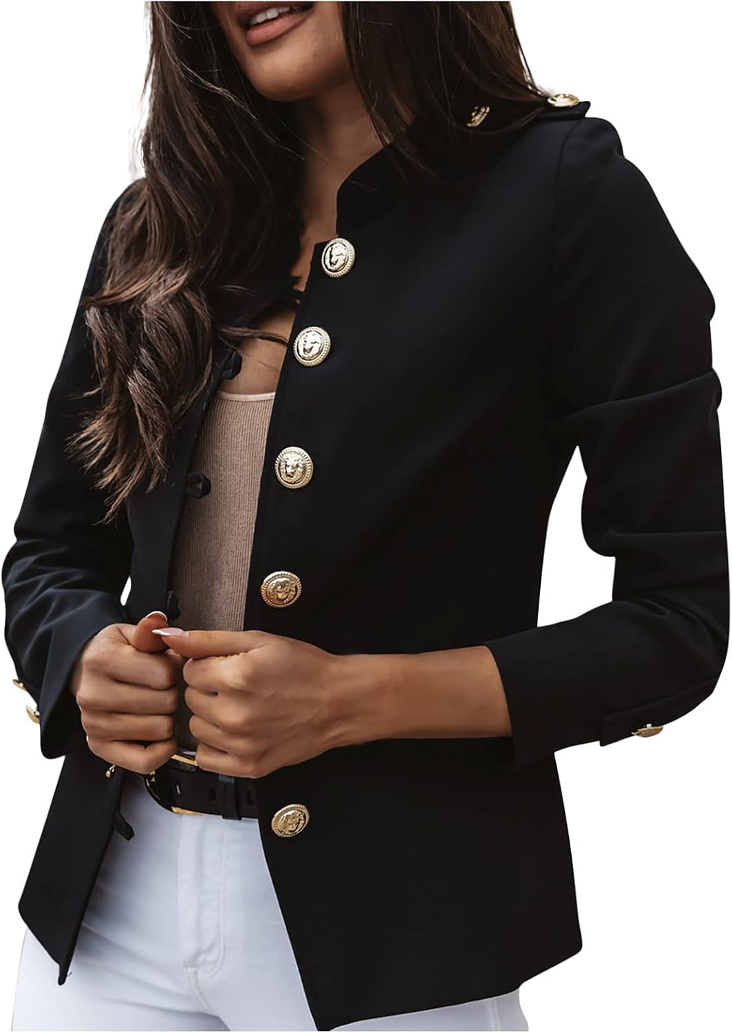 Short Blazer Jackets for Women Long Sleeve Crew Neck Kuwait Ubuy