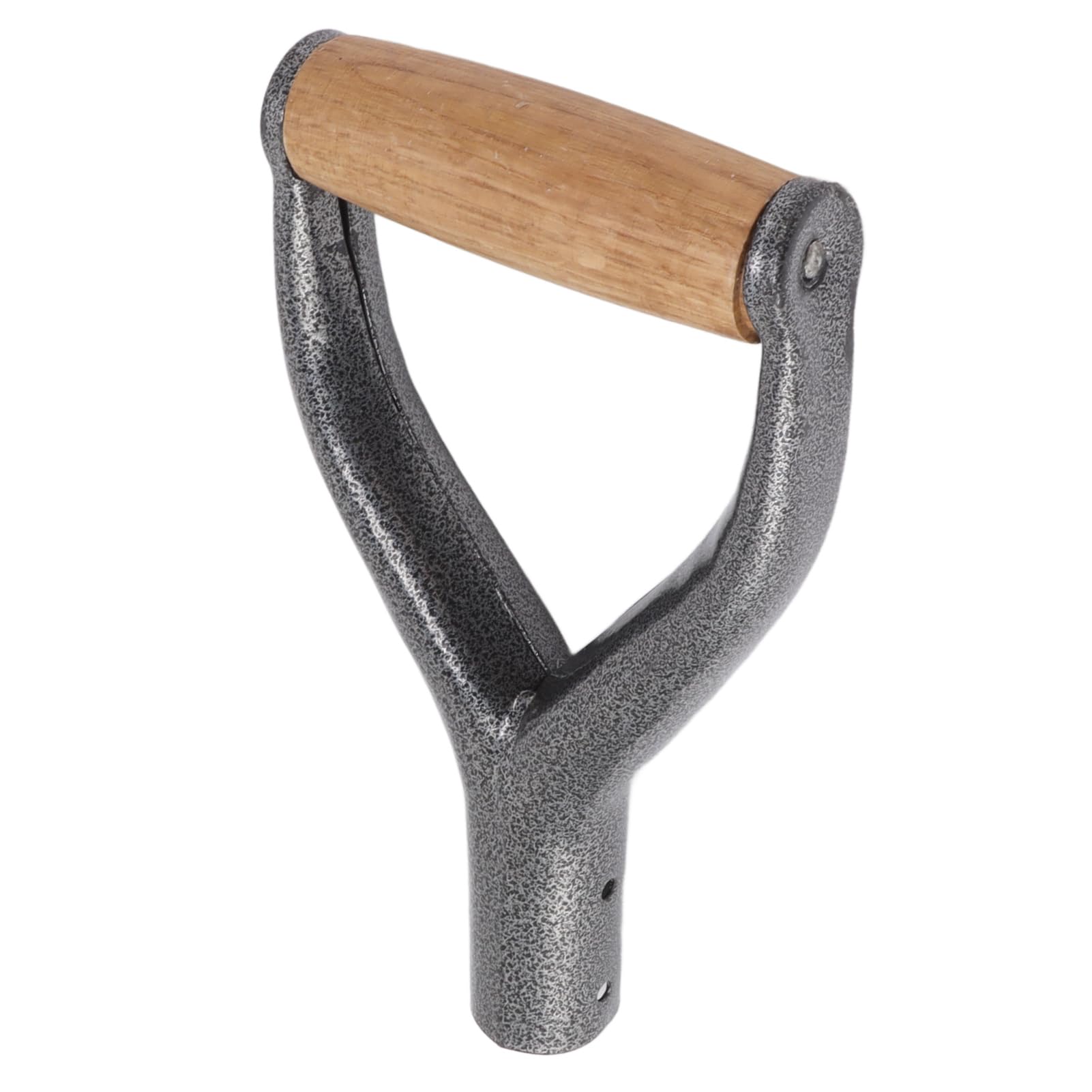 TOPINCN Manche de Bêche, Structure Robuste, Diamètre Intérieur de 12,22 Pouces, Manche de Pelle en Forme de Y, Design Ergonomique avec Manche en Bois pour Creuser des Outils (Argent)