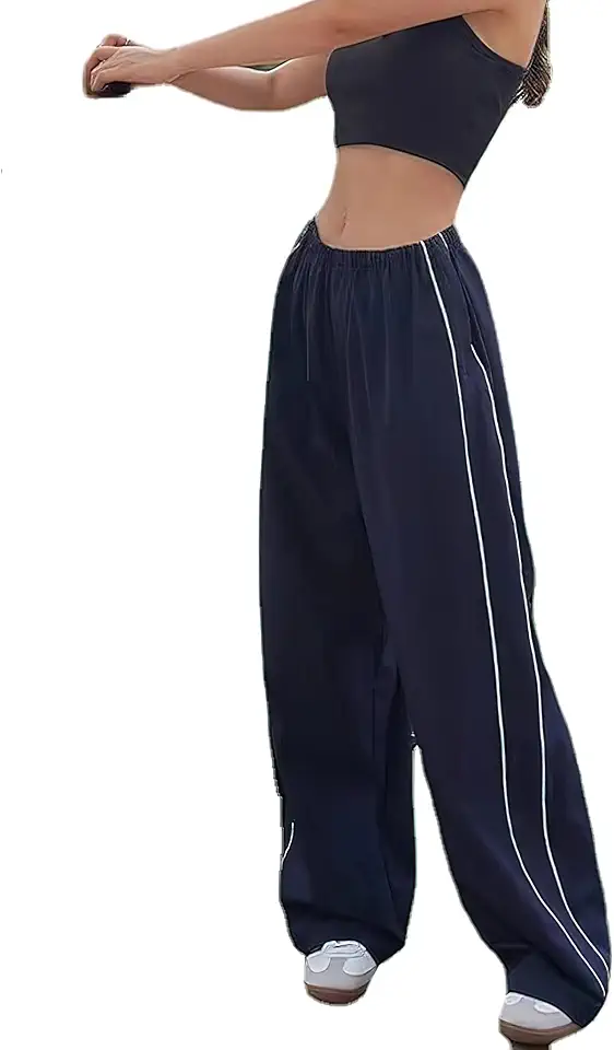 XPONNI Women's Baggy Y2K Parachute Pants