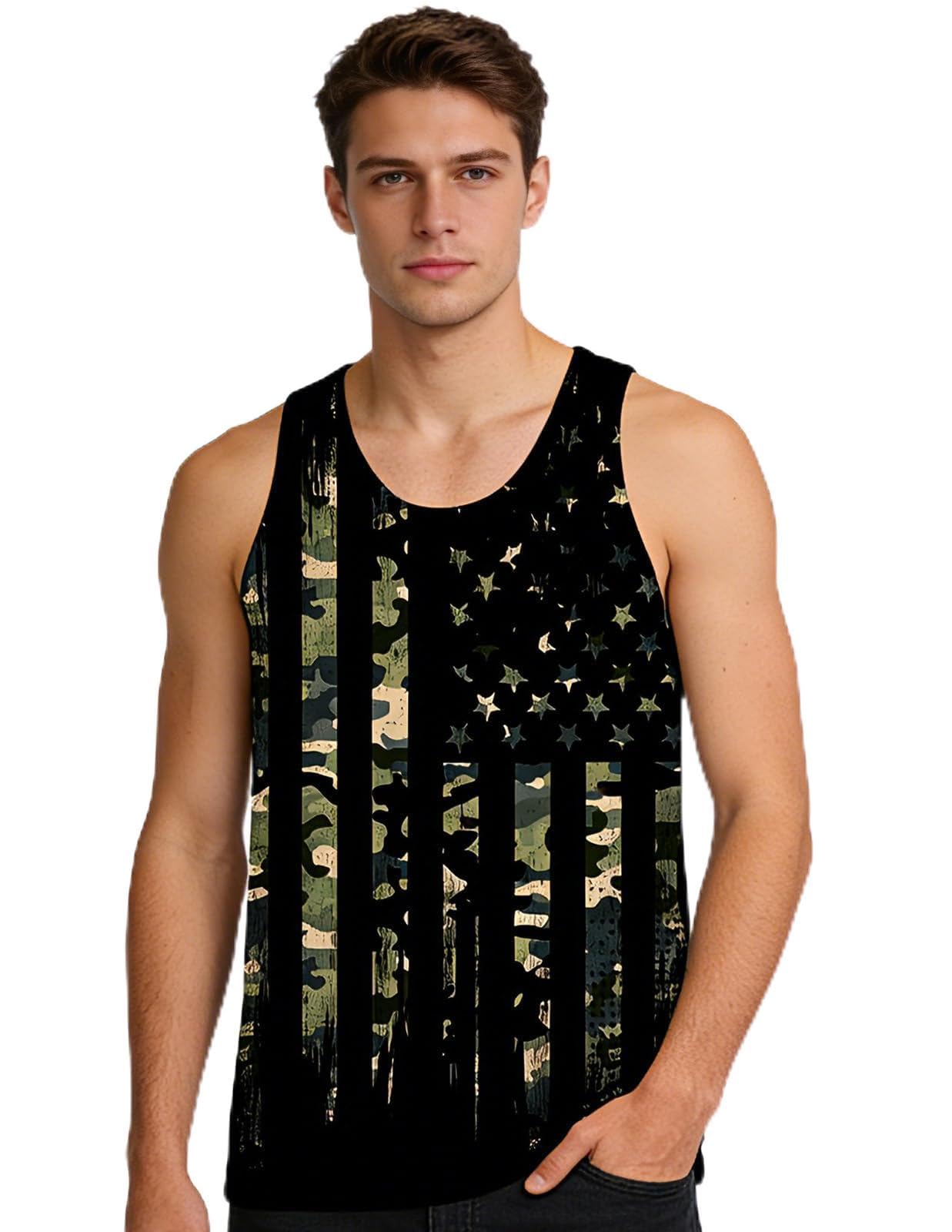 Camiseta sin mangas para playa con estampado 3D Raisevern XXL 6