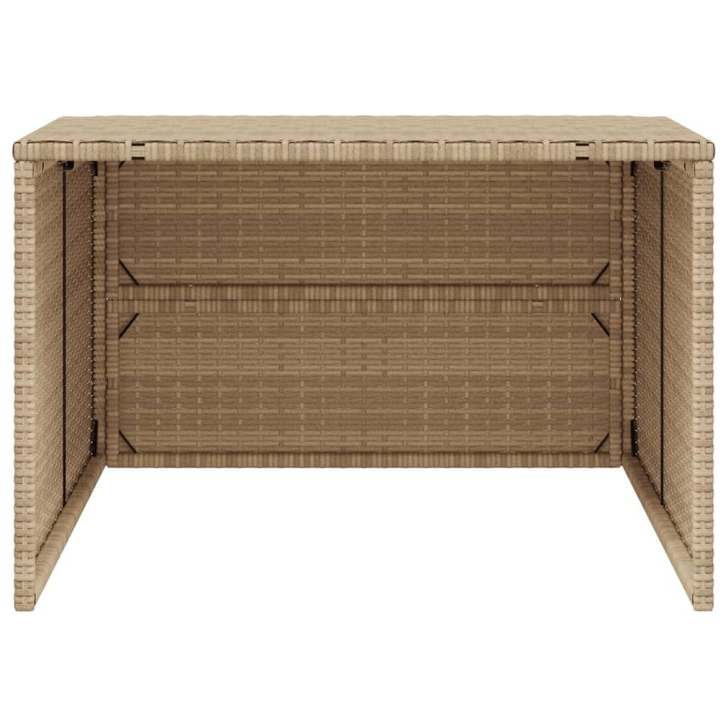 Gecheer Robot cortacésped Garaje Techo Carport Caseta Robot Cortacésped Toldo para Cortacésped Cochera para Robot Cortacésped 86x90x52/57 cm,Ratán sintético Beige