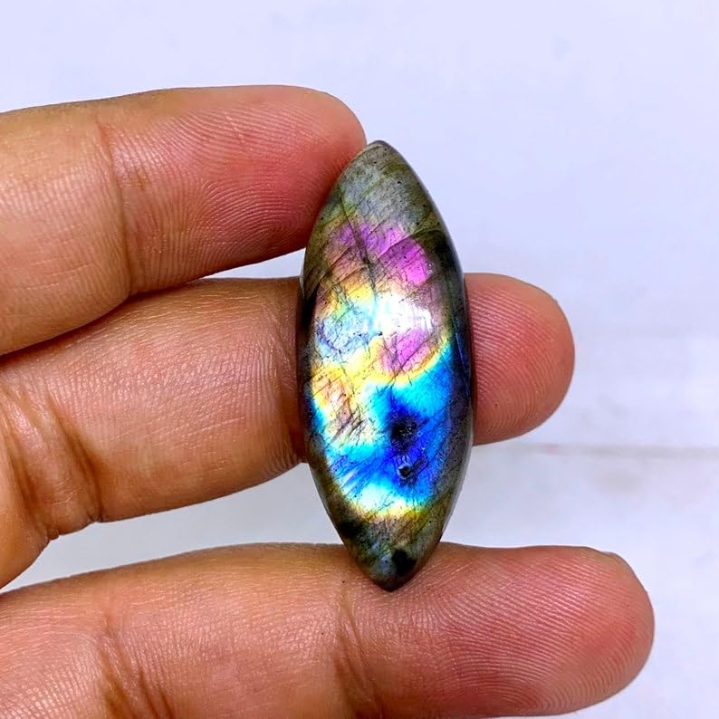 Labradorite naturelle marquise pour fabriquer un collier artisanal - 2