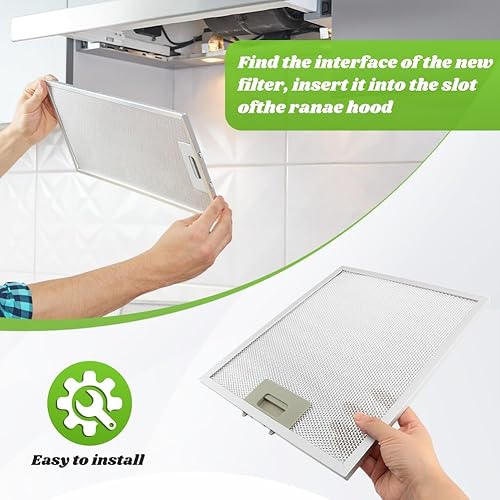 Miniatura 6 de W10169961A - Filtro de campana extractora de 5 capas, color plateado, filtro de grasa de campana de malla de aluminio de 10.5 x 12 pulgadas, apto