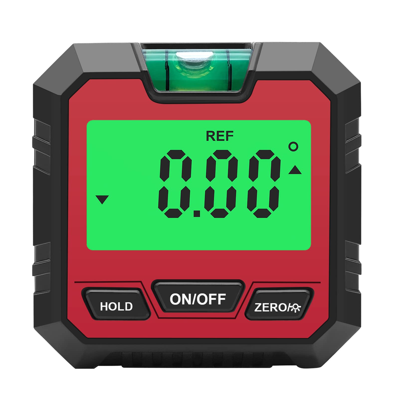 Hzbb Red Digital & Angle Finder/Inclinometer/Bevel Gauge For W/Backlight 4X90° 2X180° For Automobile Woodwork Digital Angle Gauge With Backlight For Woodworking