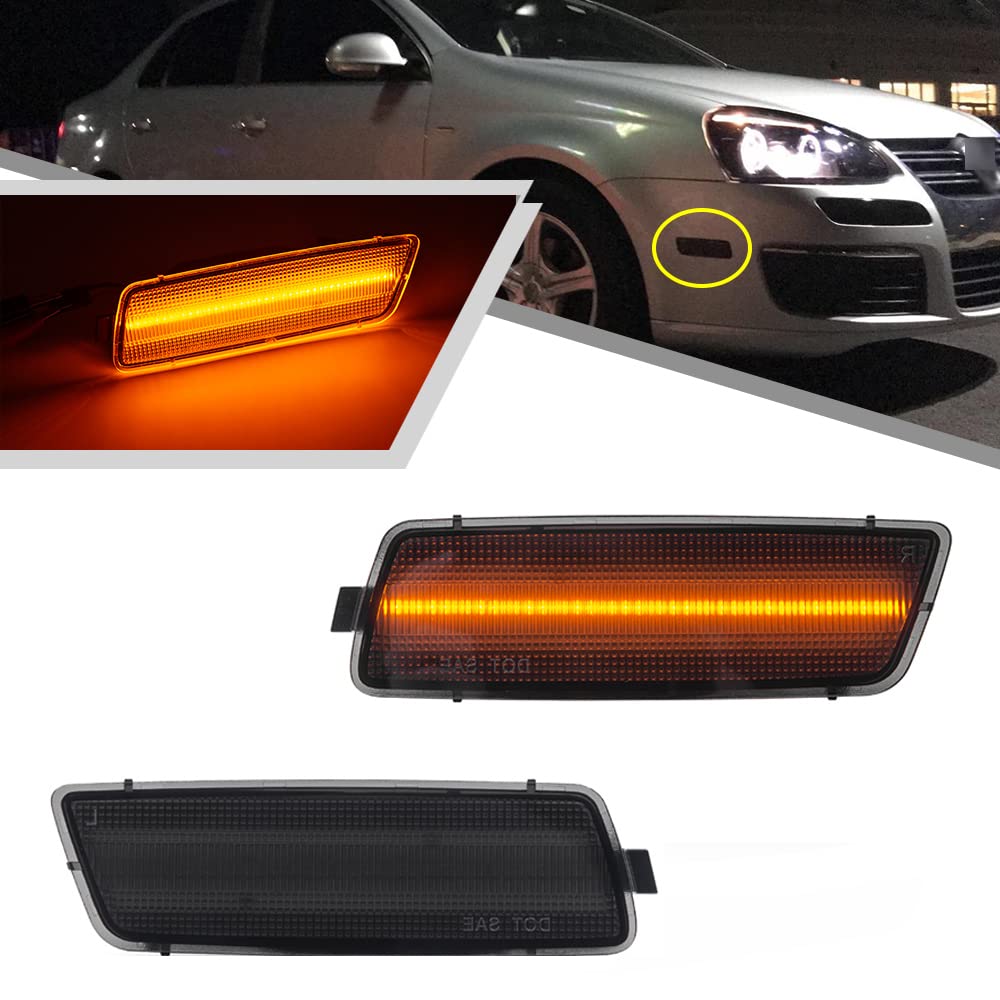 Amazon.com: 2Pcs Amber LED Side Marker Lights for Volkswagen