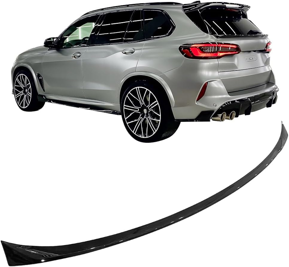 IKON MOTORSPORTS, Trunk Spoiler Compatible with 2019-2025 BMW X5 G05 & 2020-2025 BMW X5M F95, IKON Style Painted #C36, WC36 Dravitgrau Metallic ABS Injection Rear Trunk Lid Spoiler Wing Lip