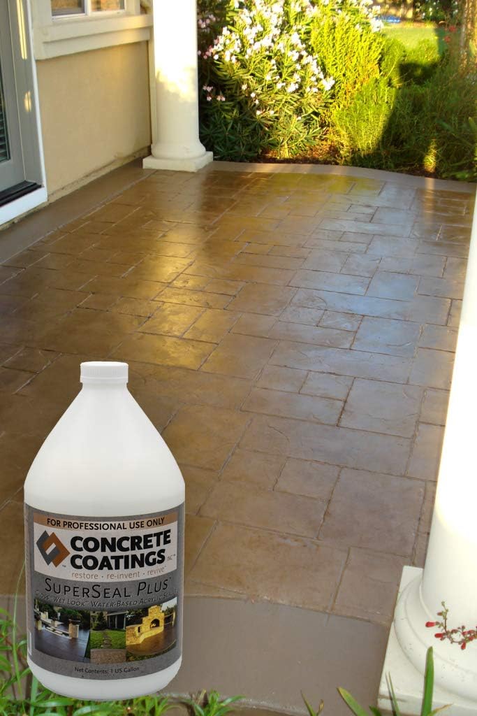 CC Concrete Coatings SuperSeal Plus Water Base Acrylic Sealer, 1Gallon, Gloss Finish - - 