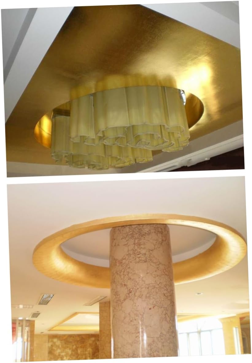 CORHAD 100sheets Imitation Gold Foil Leaf for Gilding Projects Picture Frames Decorative Home Accessories Smooth Metallic Finish for Decor