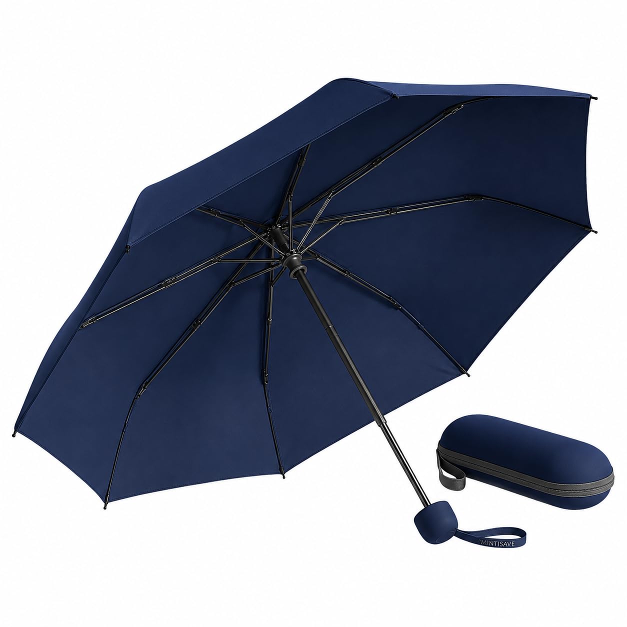 Umbrella for Men - Pocket Size, Fully Automatic, Windproof Fibreglass Ribs, UPF 50+ Sun Protection, Premium, Foldable Umbrella with case for Rain with Travel Cover for Men and Women - 3 fold Compact Easy to Carry Automatic Opening & Closing-image-1