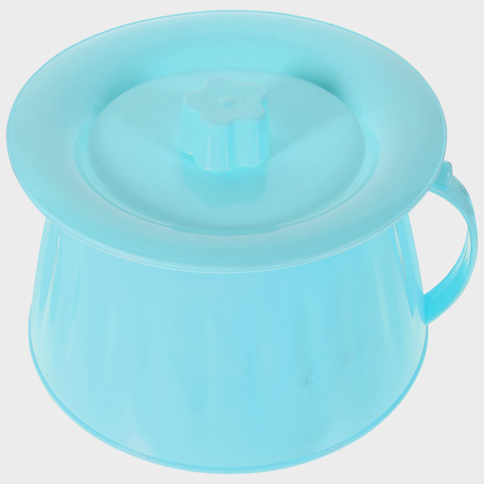 Vaso da Notte Portatile Blu in Pp Base Piatta e Superficie Liscia, Facile da Lavare, per Anziani e Donne in Gravidanza, Comodità in Camera da Letto