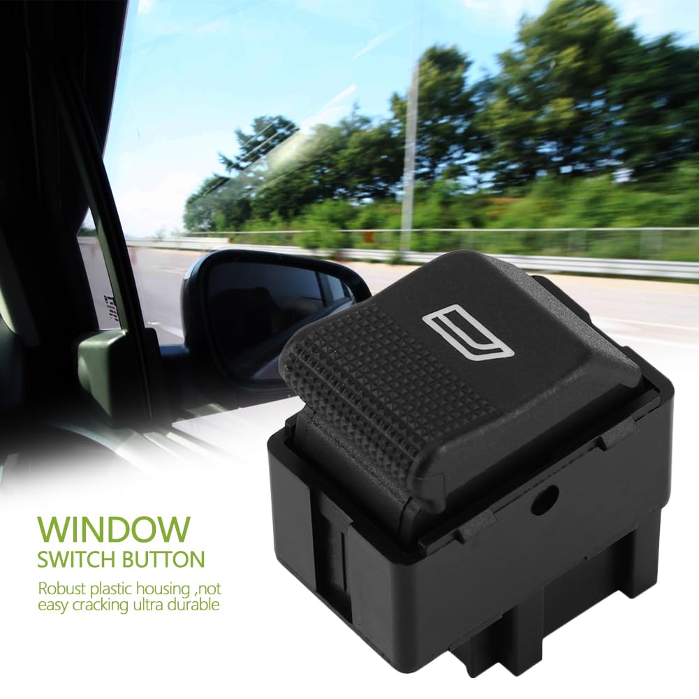 Akozon Interruttore Per Alzacristallo Elettrico, Compatibile Con Seat Cordoba III, Colore Nero, Codice 6X0959855B