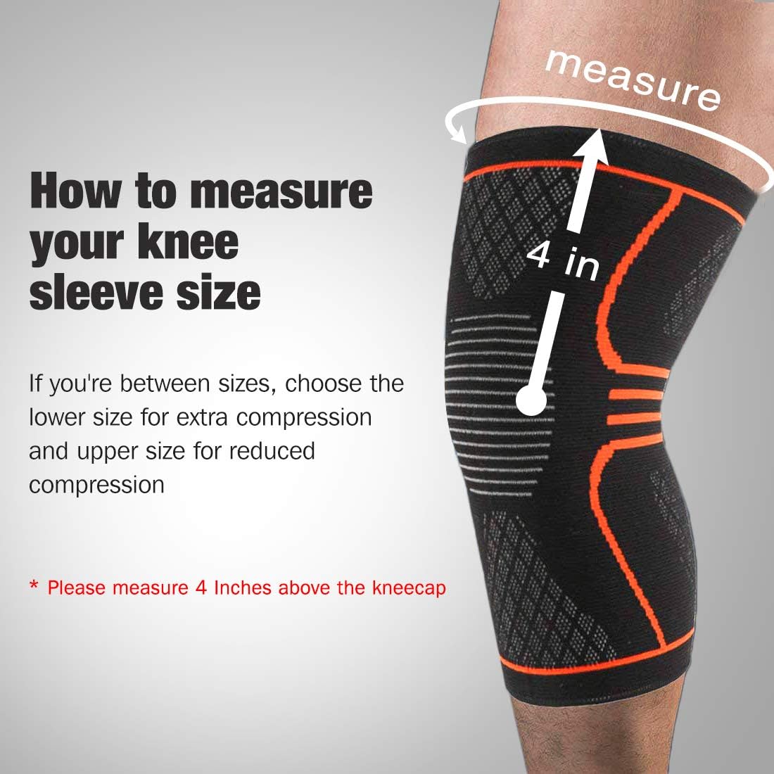 Knee Brace Knee Support, Compression Knee Sleeve (Pair) for Meniscus Tear, ACL, MCL Running & Arthritis, Best Neoprene Stabilizer Wrap for Crossfit, Squats & Workouts