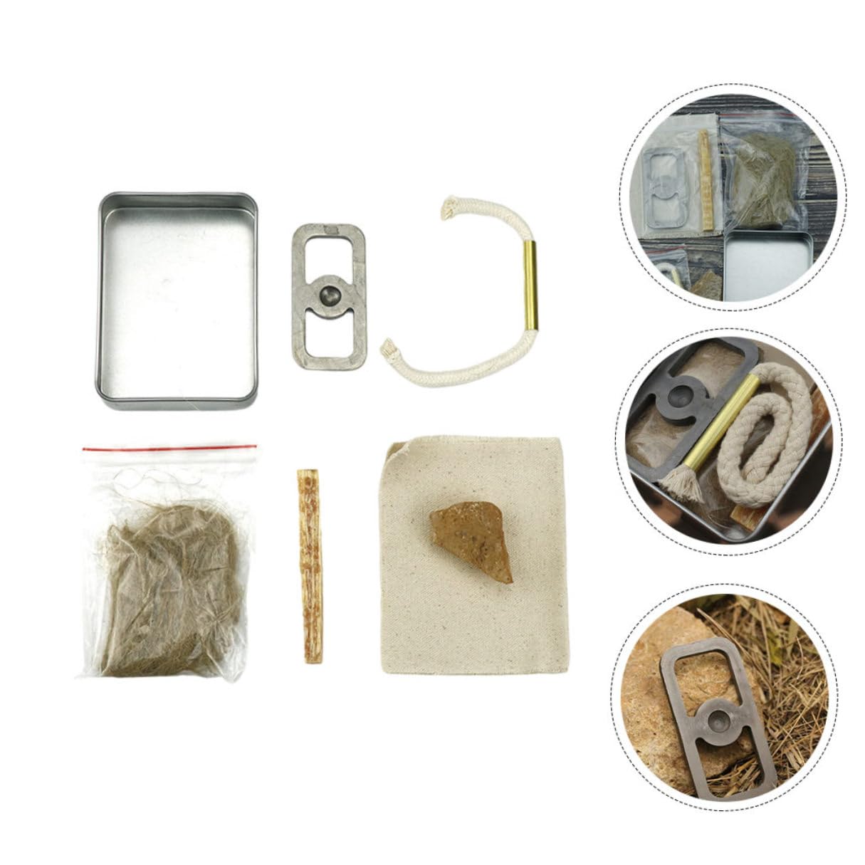 Cuerda de Algodón y Metal Kit de Fuego para Camping y Parrilla