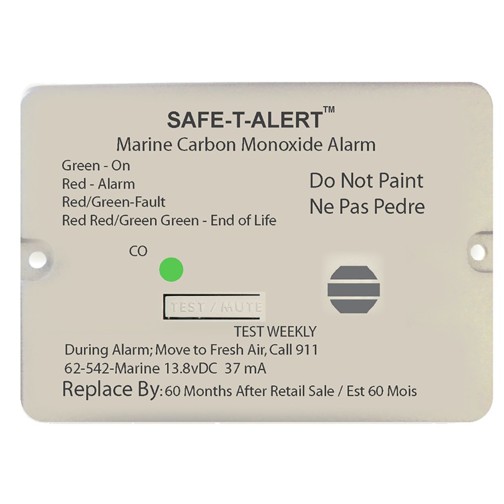 Mti Industries 62-542-MARINE-WH Marine Carbon Monoxide Alarm - 62 Series, Flush Mount, White