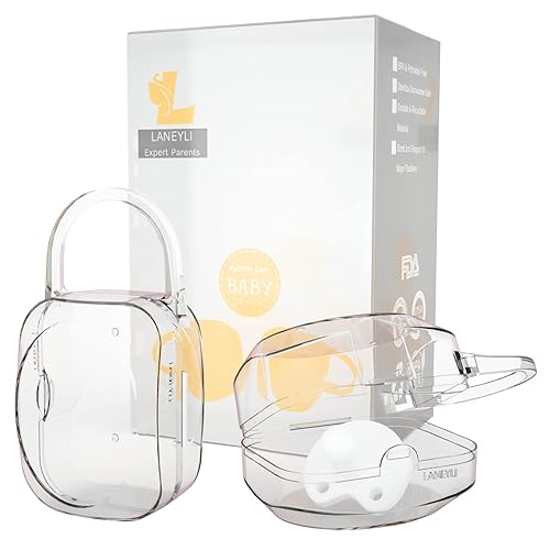 Miniatura 1 de LANEYLI Chupete Caja de Chupete Protector Estuche Chupete Clip Holder - Paquete de 2