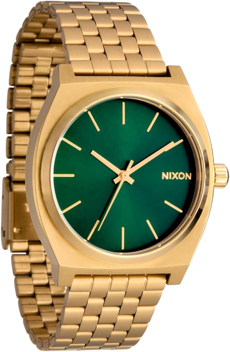 NIXON Time Teller A045 - 100m Water Resistant Men's Analog Fashion Watch (37mm Watch Face, 19.5mm-18mm Stainless Steel Band)