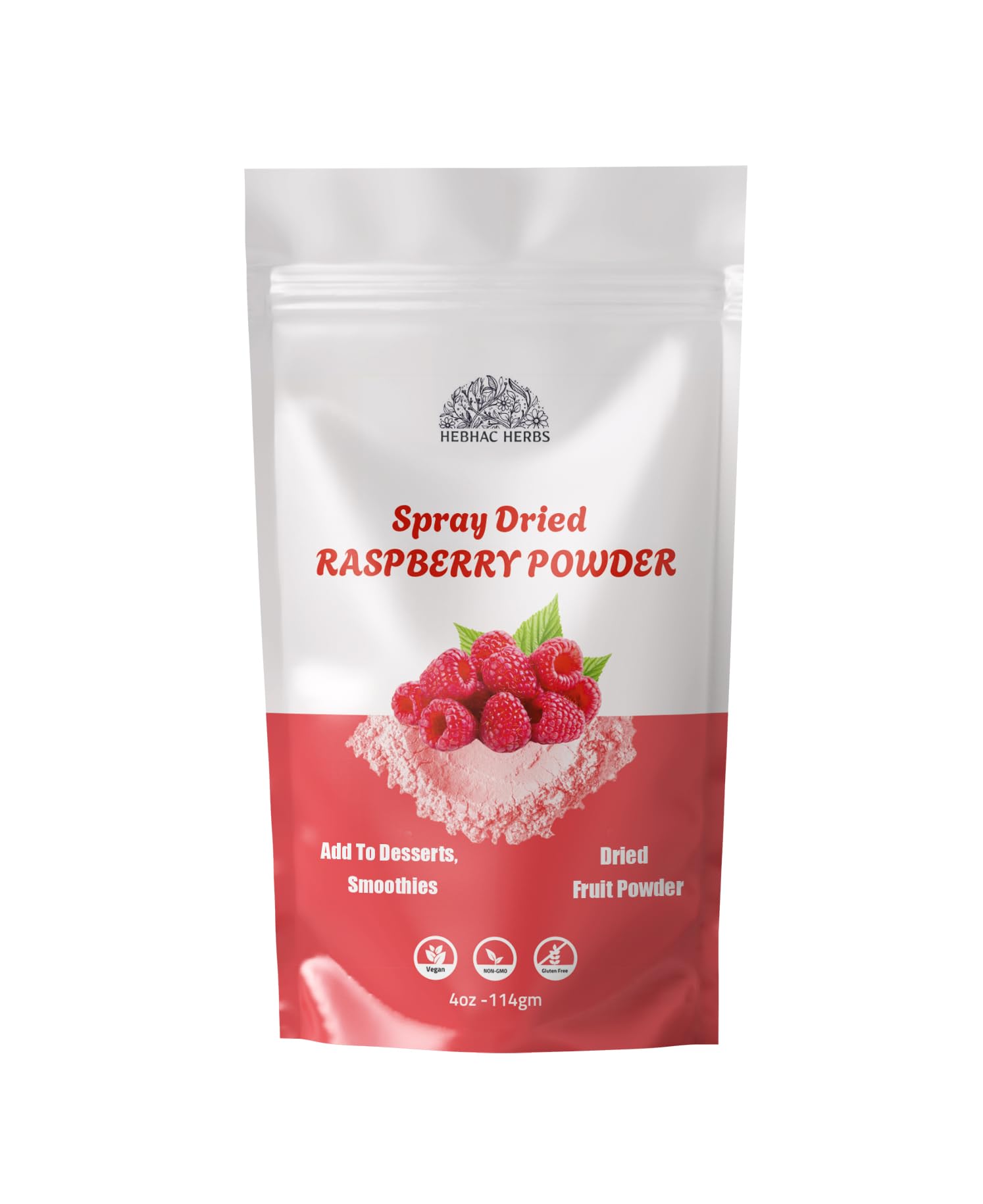Raspberry Powder 114 g | Pure Spray-Dried Raspberries for Smoothies, Baking, Health Drinks | Healthy and Flavored Drink