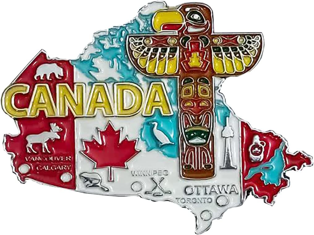 Set of 1 Canada Printed Fridge Magnet Set | Magnet for Fridge Decoration | Fridge Magnets Refrigerator Stylish Set Kitchen | Funny Fridge Magnets