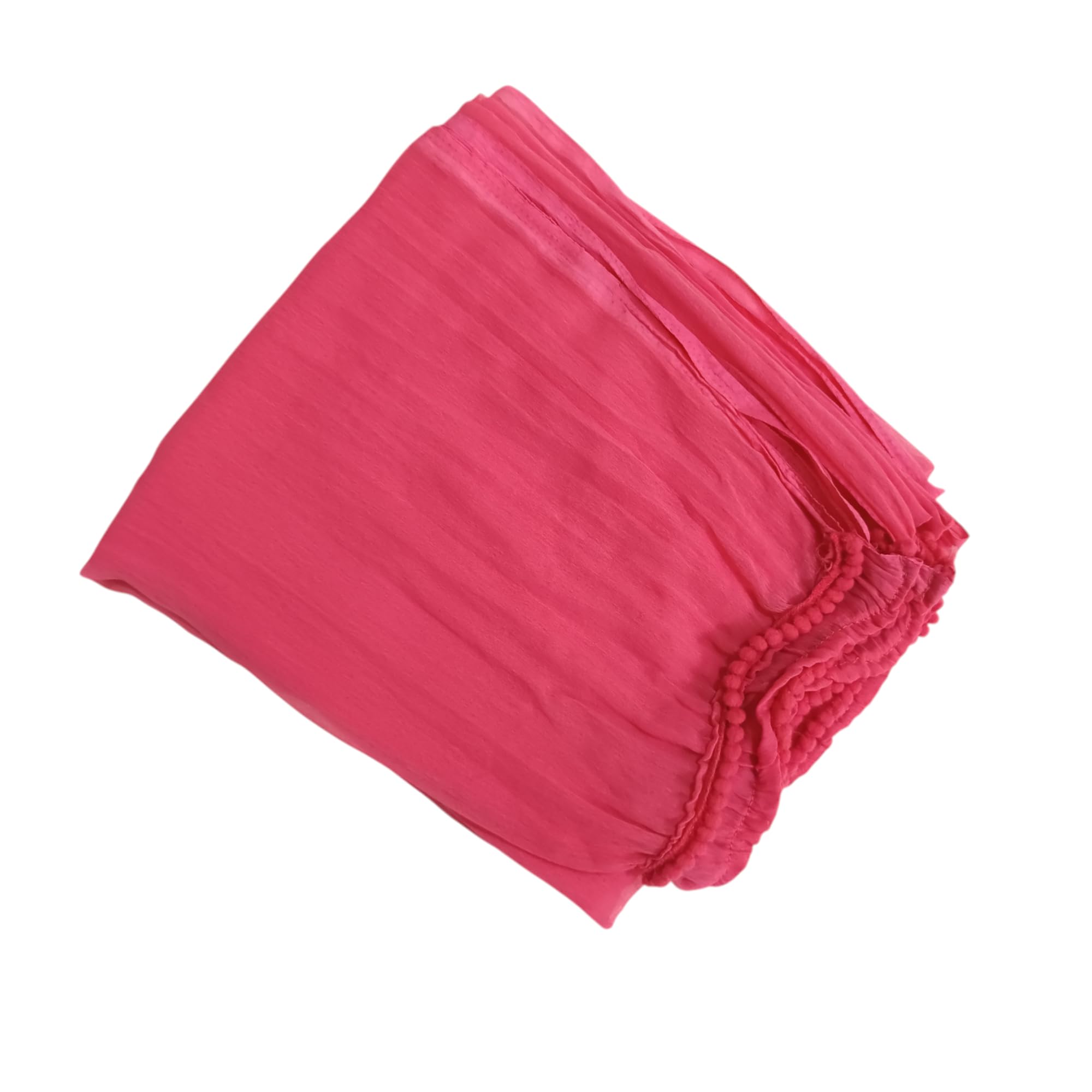 ARIPAN Soft Dailywear Casual Chiffon Solid Plain Dupatta for Women and Girls 2.25m Free Size Summer Special Pumpum Border Chunni Odhani for Ladies (gajari, 2.25m) 3