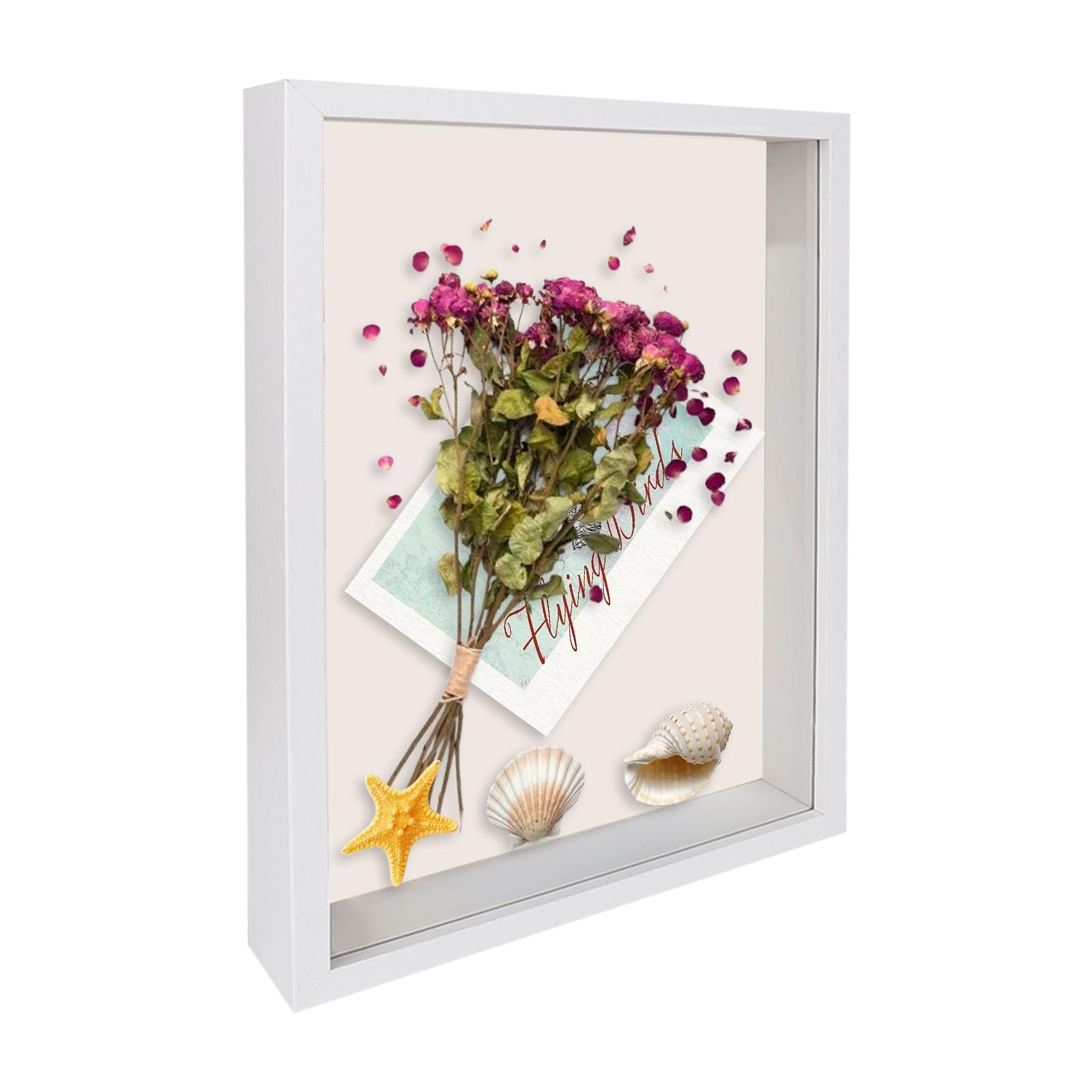 Caja de sombra de 23 x 32 cm blanca ideal para regalar composiciones de medallas
