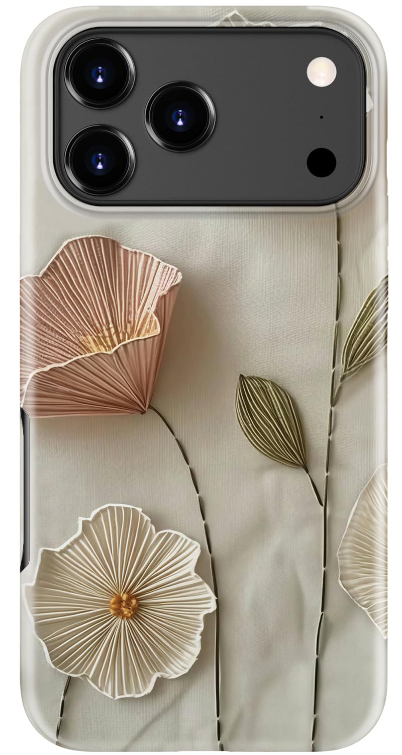 Goodon for iPhone 17 Pro Max Case Cute, Preppy Floral Design,Slim Silicone Protective Hard Cover, Wireless Charging Compatible Aesthetic Glossy Y2K Phone Cases for Women Girls, Marbled Floral Veins — view 68