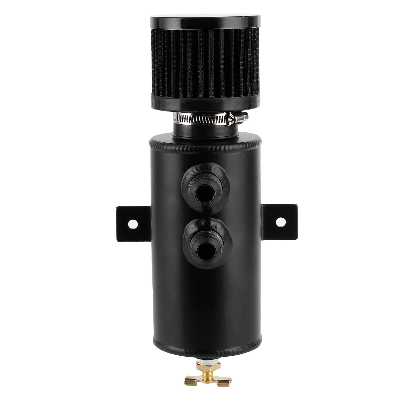 Cocoarm Kit de Lata de Captura de Aceite Lata de Captura de Aceite Universal de Aluminio 750 Ml AN10 Diseño Desconcertado con Filtro y Tapón de Drenaje Inferior de Manguera para Modificación del