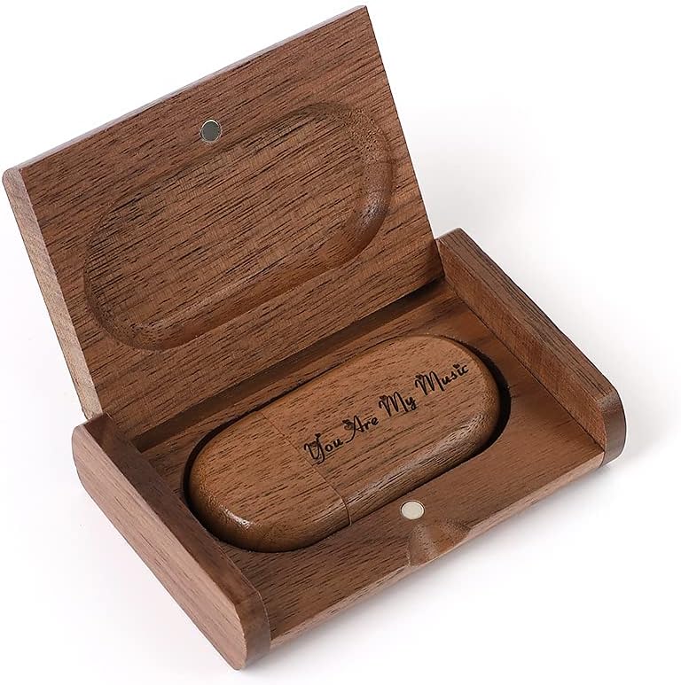 Customized Personalized U Disk 2G, 8G, 16G, 32G, 64G Logo Gift Commemorative Custom Logo Wooden USB Flash Drive, Personal Gift, Party Wedding (64G, Walnut)