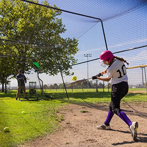 Skywalker Sports 40 Foot Competitive Baseball And Softball Batting Cage, Black & Tanner Tee The Original Batting Tee Premium Pro-Style Baseball/Softball Tee, Adjustable Height: 26 To 43 Inches #TOP2