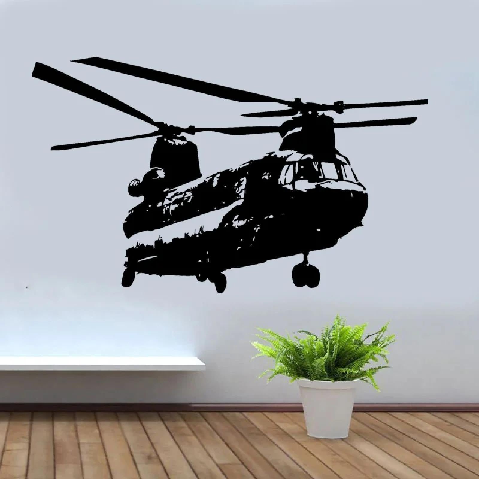 YOUOUSI Helicopter Army War Soldier Wall Sticker Boy Room Playroom Art Decal Airplane Vinyl Home Decor