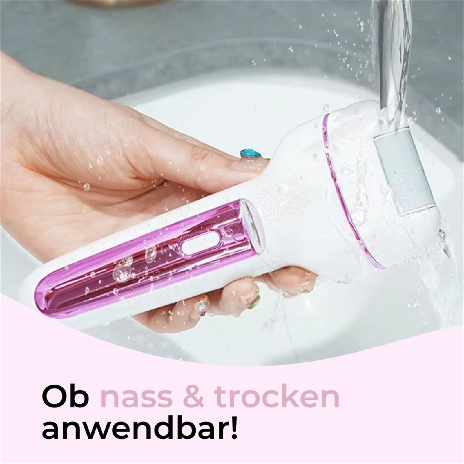 luxderm SilkEase Pro Epilierer Kabelloser 3-in-1 Elektrischer Epilierer für Frauen, wiederaufladbar, IPX7 wasserdicht, LED Display, für trockene und nasse Anwendung geeignet