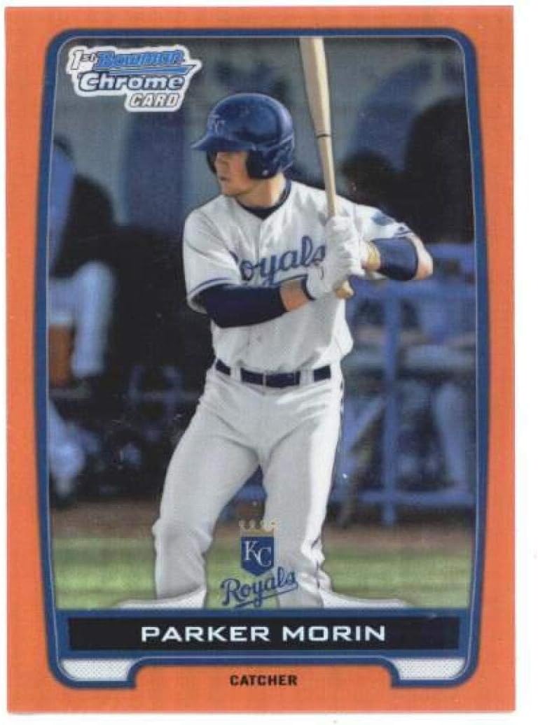 2012 Bowman Draft Chrome Draft Picks Orange Refractors #BDPP112 Parker Morin Kansas City Royals MLB Baseball Card /25 NM-MT
