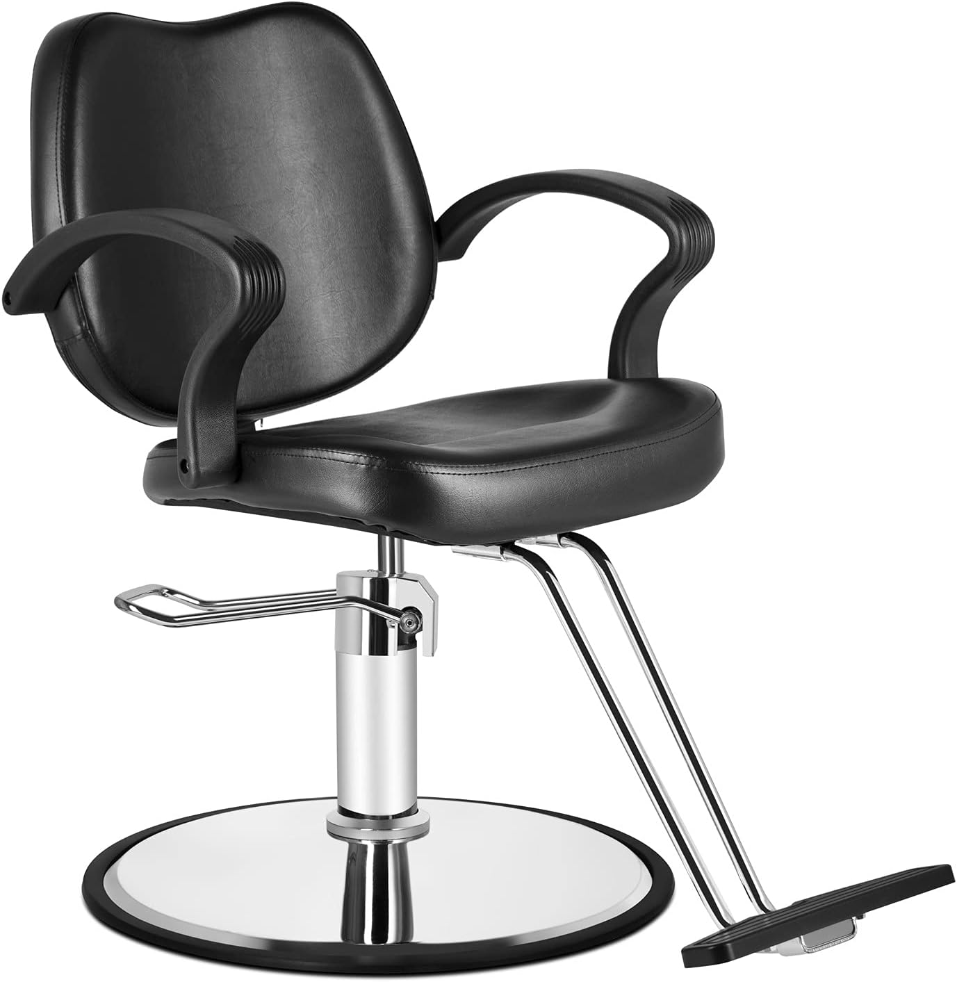 Funnylife Round Base Salon Hydraulic Pump Styling Barber Chair : Beauty & Personal Care
