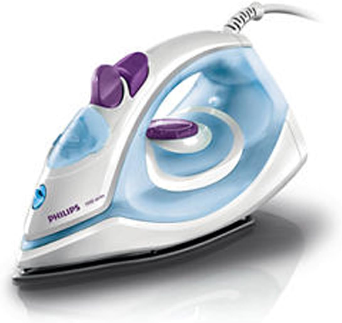 Philips Steam Iron GC1905/21 (World no. 1 Ironing Brand) โ Black non-stick soleplate, Powerful 17gm/min steam output & 1300 W Quick heat-up