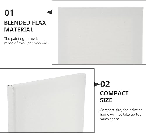 Miniatura 3 de Decoración de escritorio, lienzo estirado, 2 piezas, paneles de lienzo para pintar, pintura acrílica, pintura al óleo, medios de arte secos y