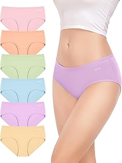 Sponsored You’re seeing this ad based on the product’s relevance to your search query.Learn more about this advertisement TANSTC Women's Cotton Briefs, Pack of 6, Hipster Briefs, Low Waist & Stretch, Breathable