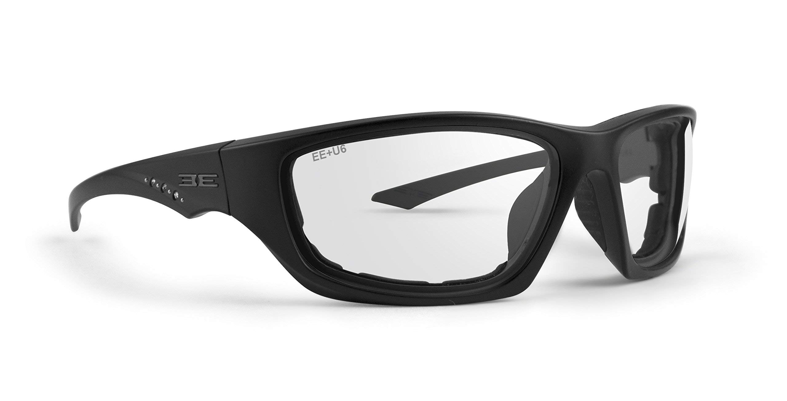 Epoch Eyewear Foam3 Padded Motorcycle Black Frame Sunglasses