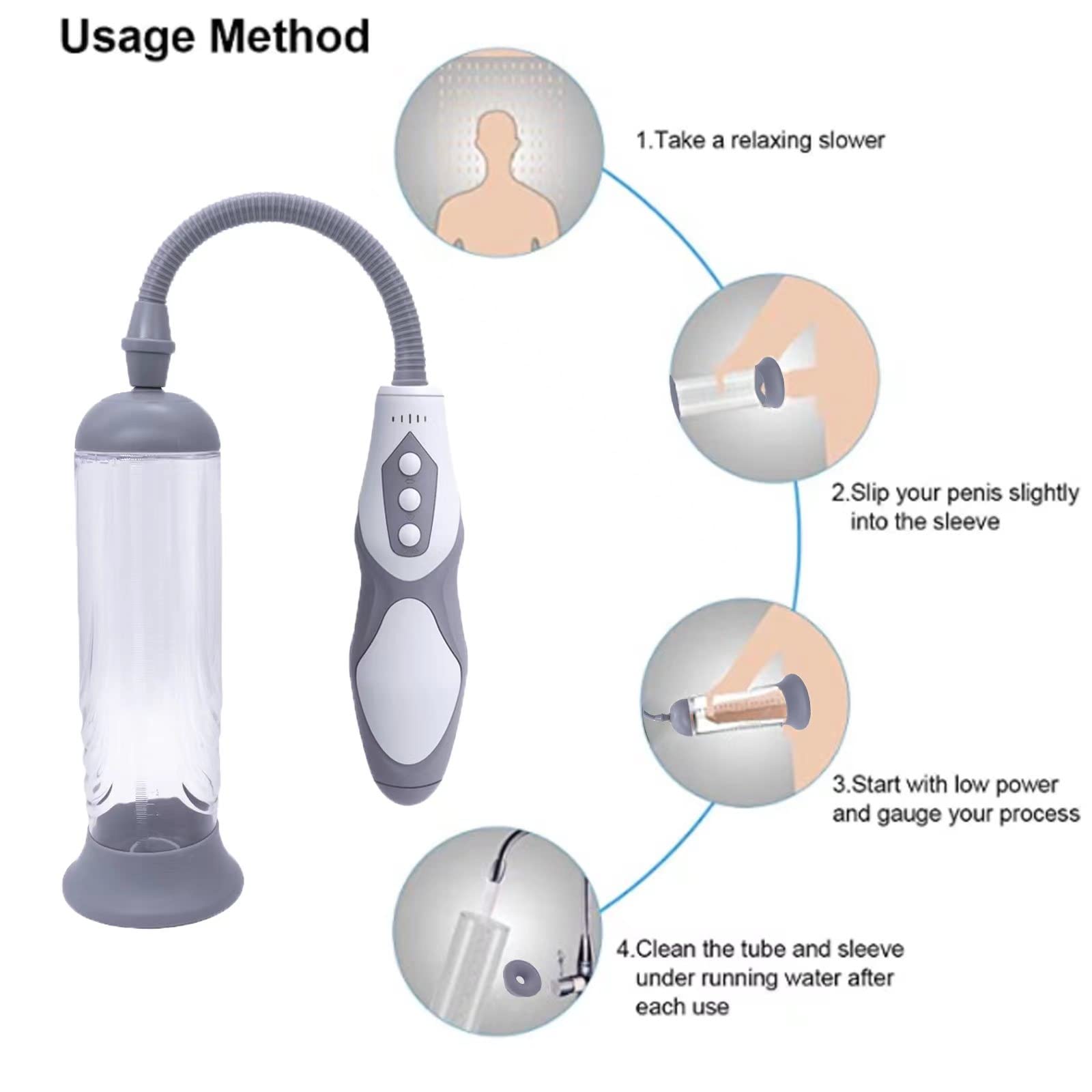 Men's Automatic Penis Pump Vacuum Suction Penis Sex Toy Male Penis Real Trainer Masturbation Sex Toys Penis Exercise Tool - 66