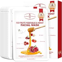 AICHUN BEAUTY Fruits Vegetables Honey Facial Mask Repair Firming Face Skin Anti-Wrinkles Moisturizing 25ml/0.88fl.oz x 10pcs RED FRUITS VEGETABLES & HONEY FACIAL MASK10pcs