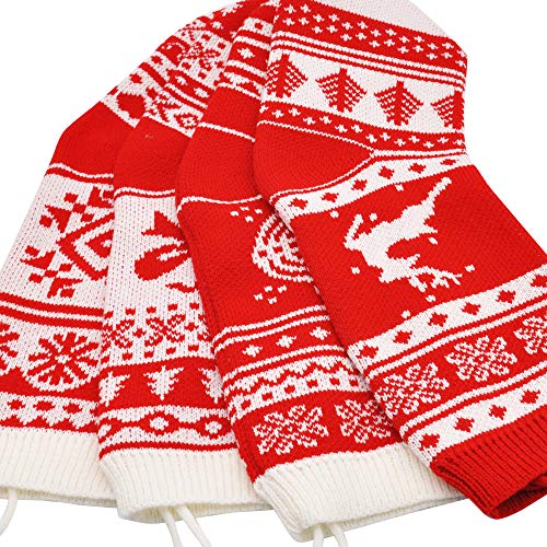 image for JOYIN 18” Christmas Stockings 4 Pcs, Large Size Rustic Cable Knit Xm